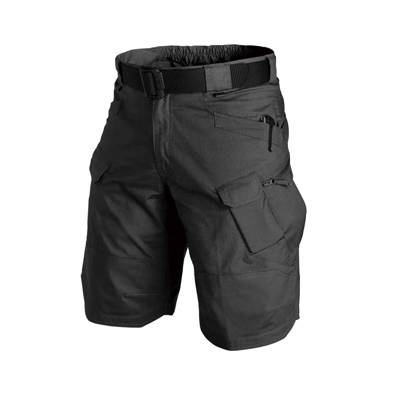 TACTICAL MULTI POCKETS 11'' INSEAM PERFORMANCE CARGO SHORTS WITH BUCKLE BELT