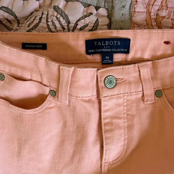 Talbots “simply flattering collection” “jegging crop” skinny jeans, size 6p