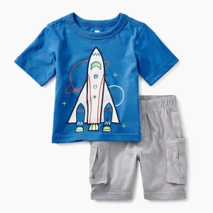 Tea Collection Spaceship Baby Outfit