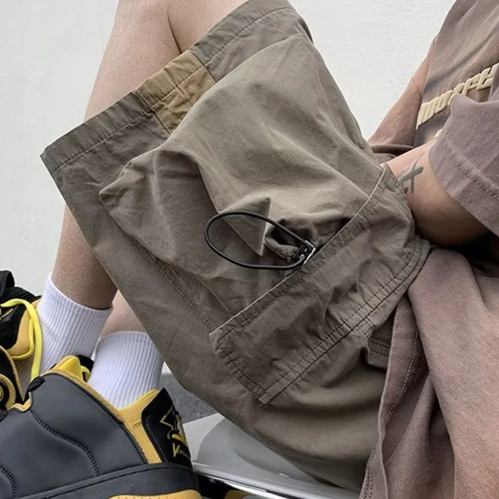 Technical Solid Color Cargo Shorts