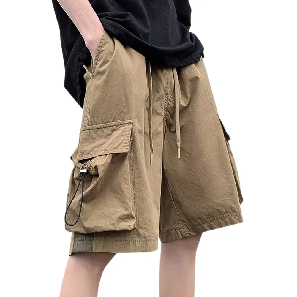 Technical Solid Color Cargo Shorts