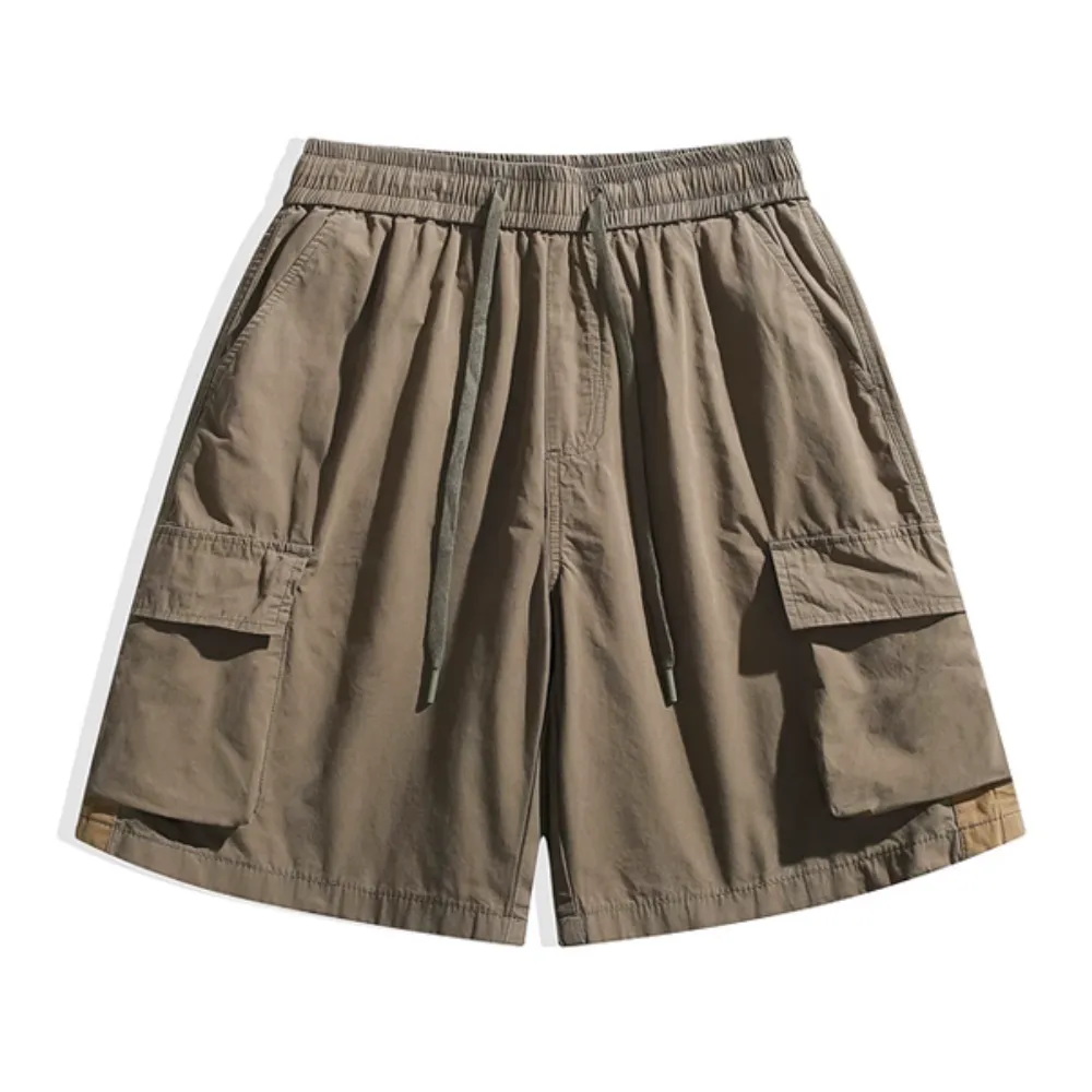Technical Solid Color Cargo Shorts