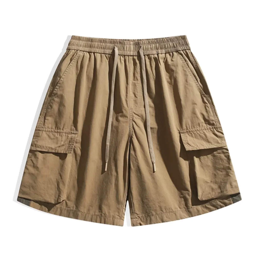 Technical Solid Color Cargo Shorts