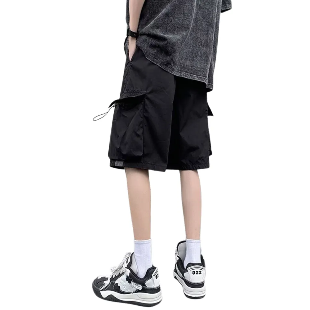 Technical Solid Color Cargo Shorts
