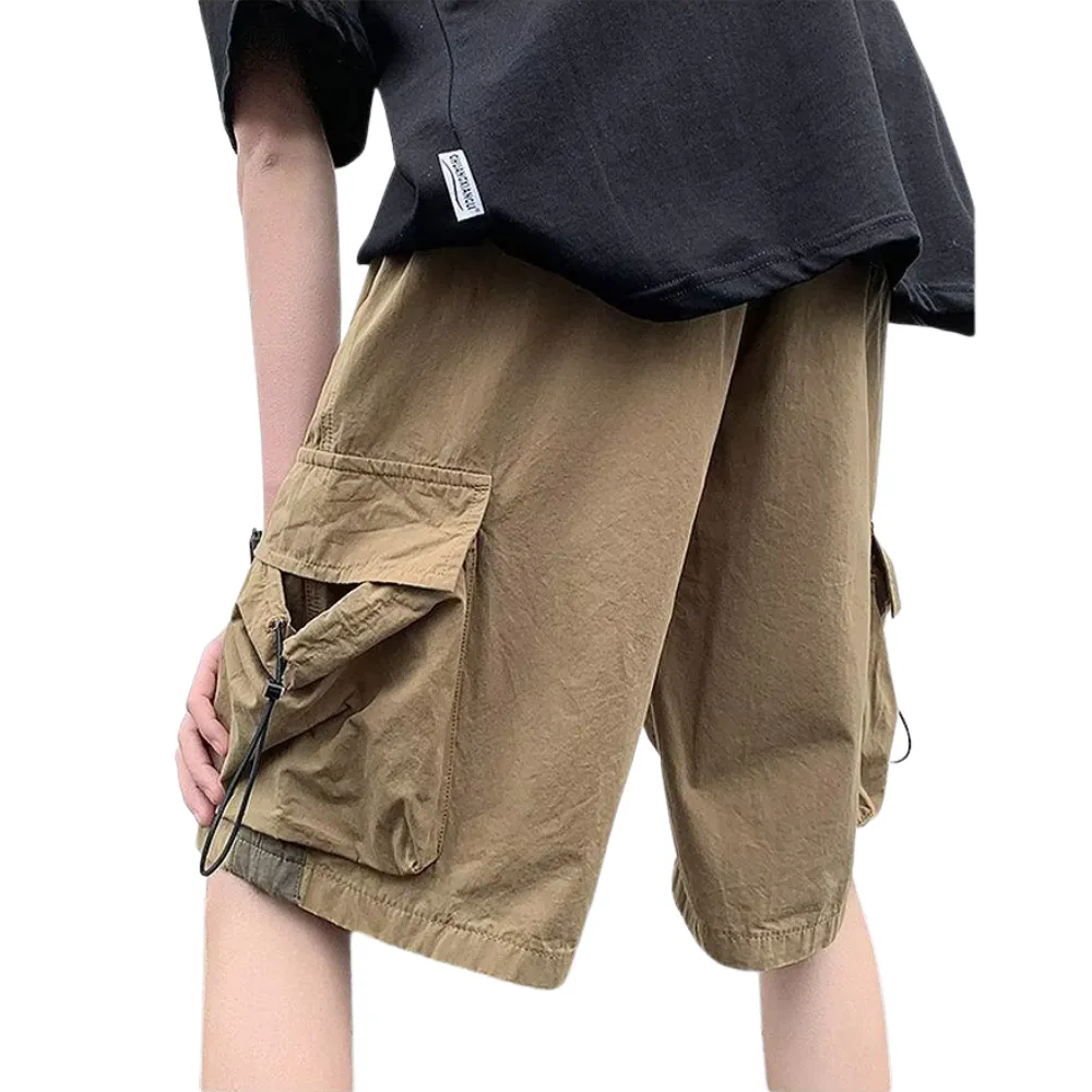 Technical Solid Color Cargo Shorts