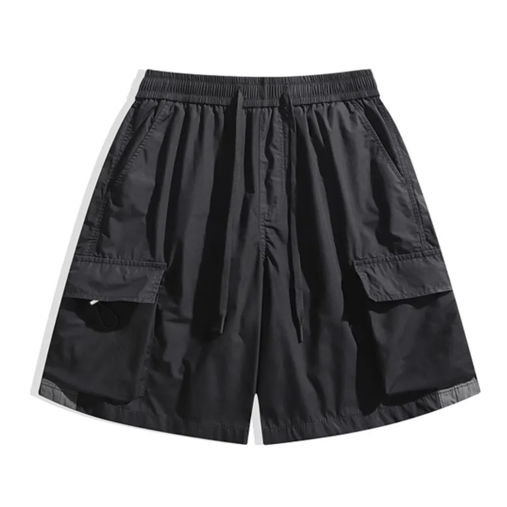 Technical Solid Color Cargo Shorts