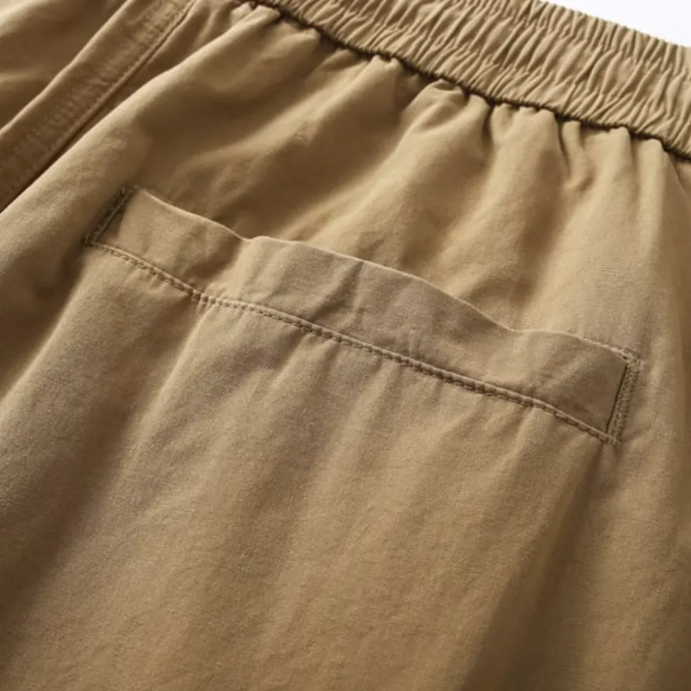 Technical Solid Color Cargo Shorts
