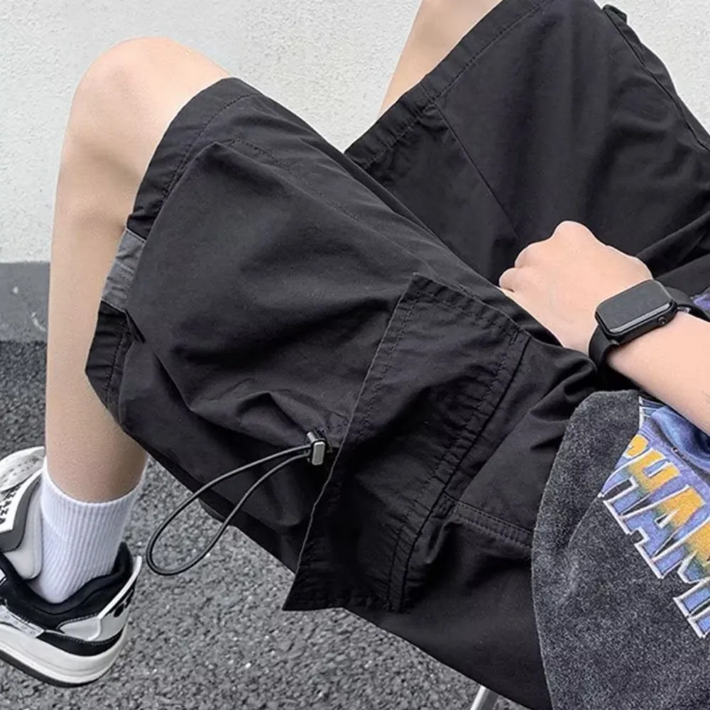 Technical Solid Color Cargo Shorts