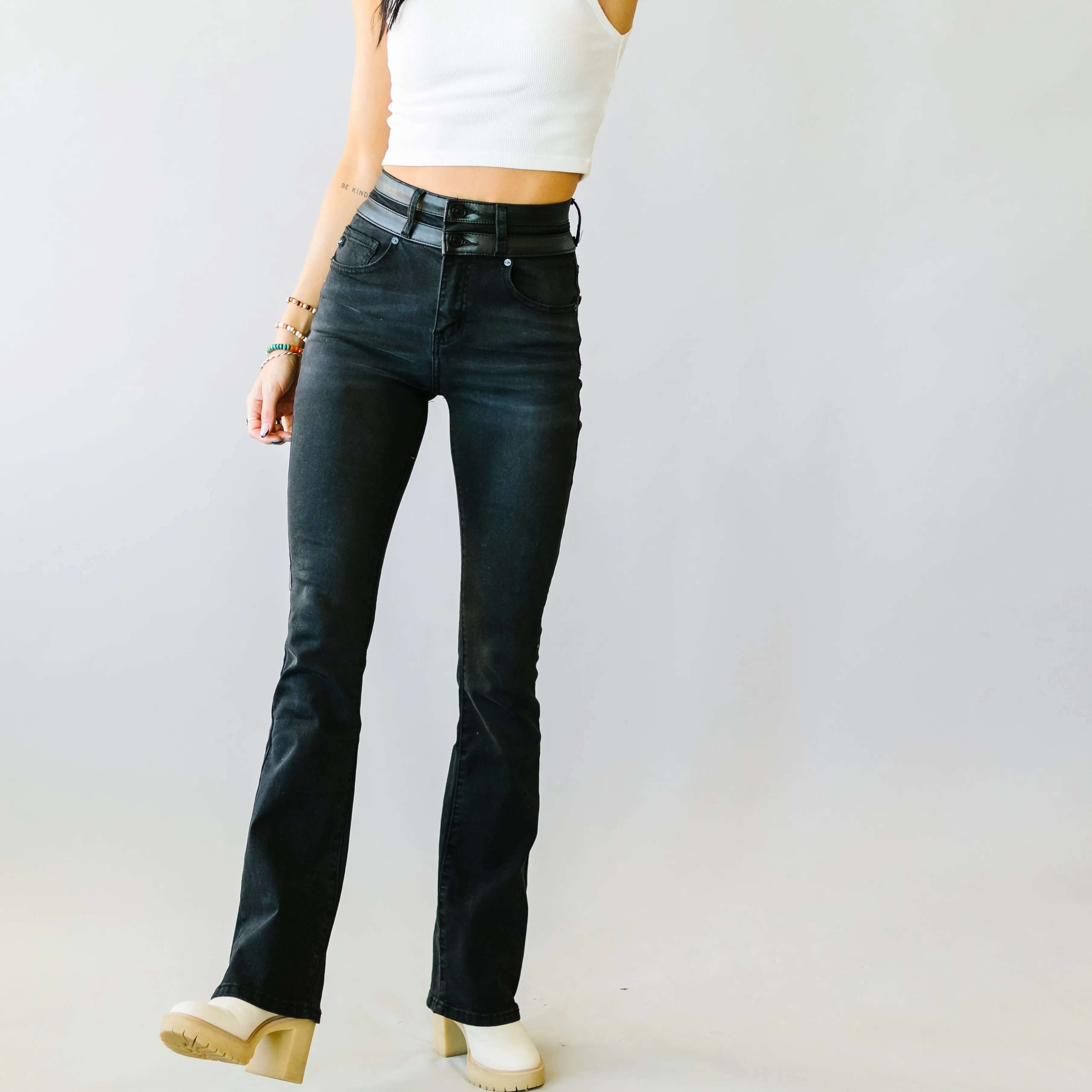 The Jemma High Rise Bootcut Jeans by Kancan