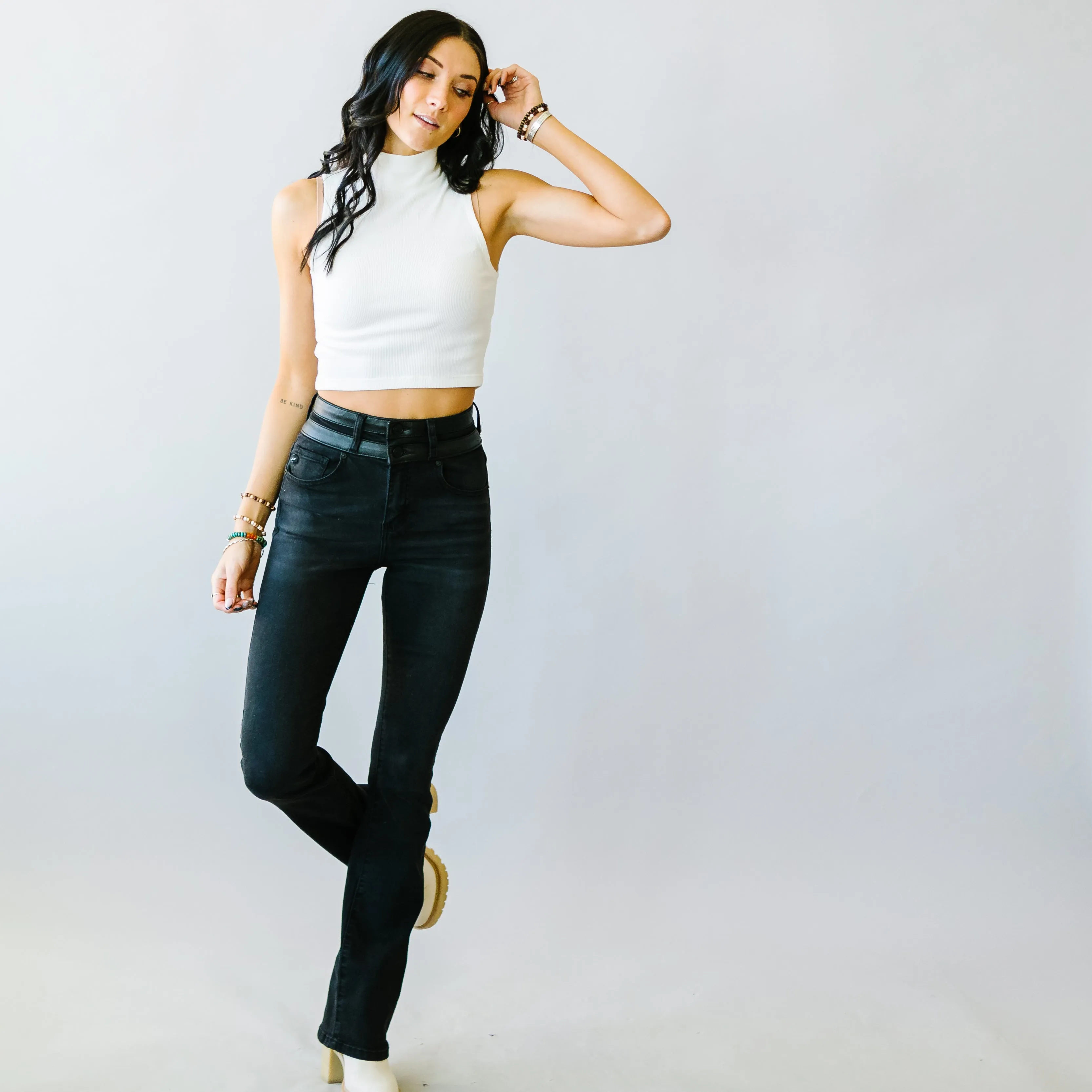 The Jemma High Rise Bootcut Jeans by Kancan