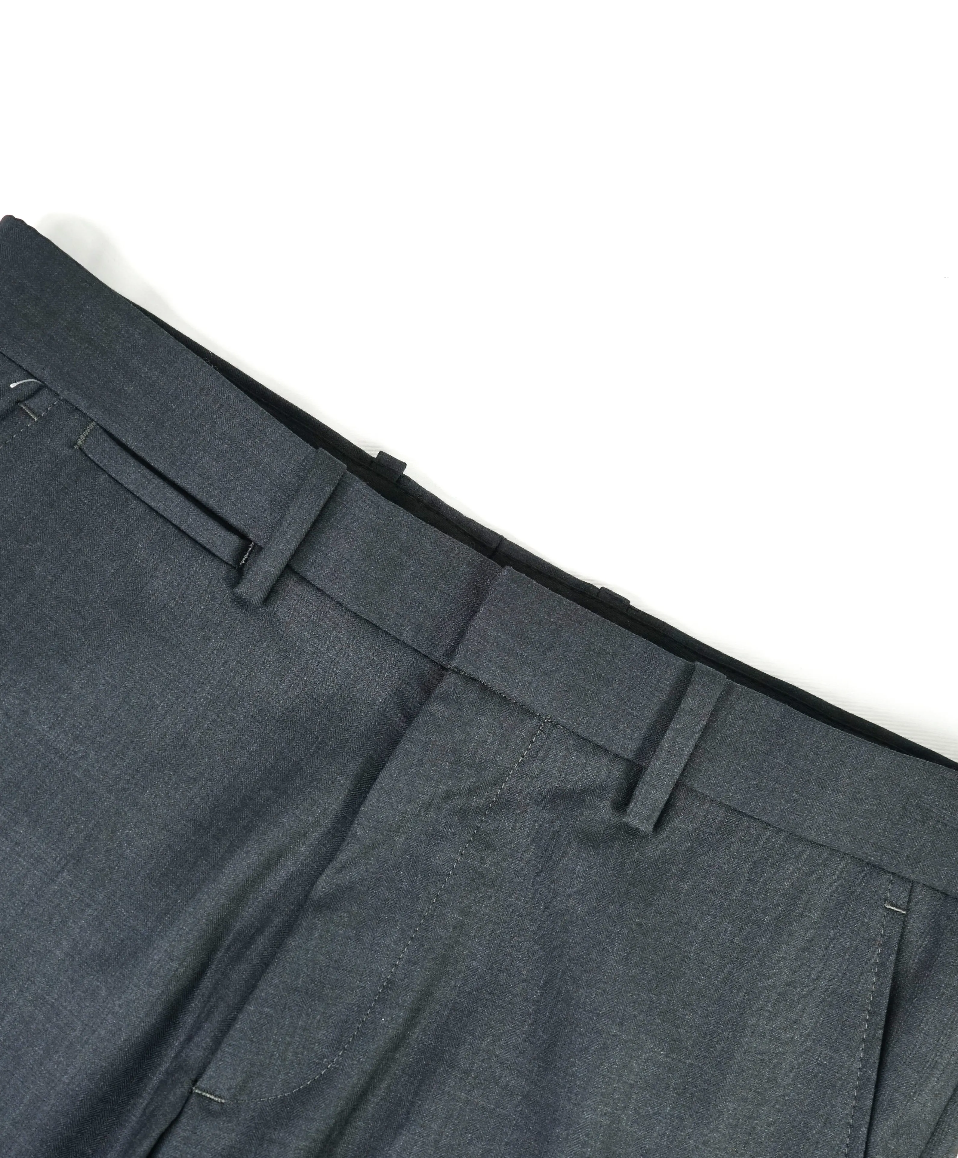 THEORY - Gray Micro Herringbone Textured Dress Pants - 29W