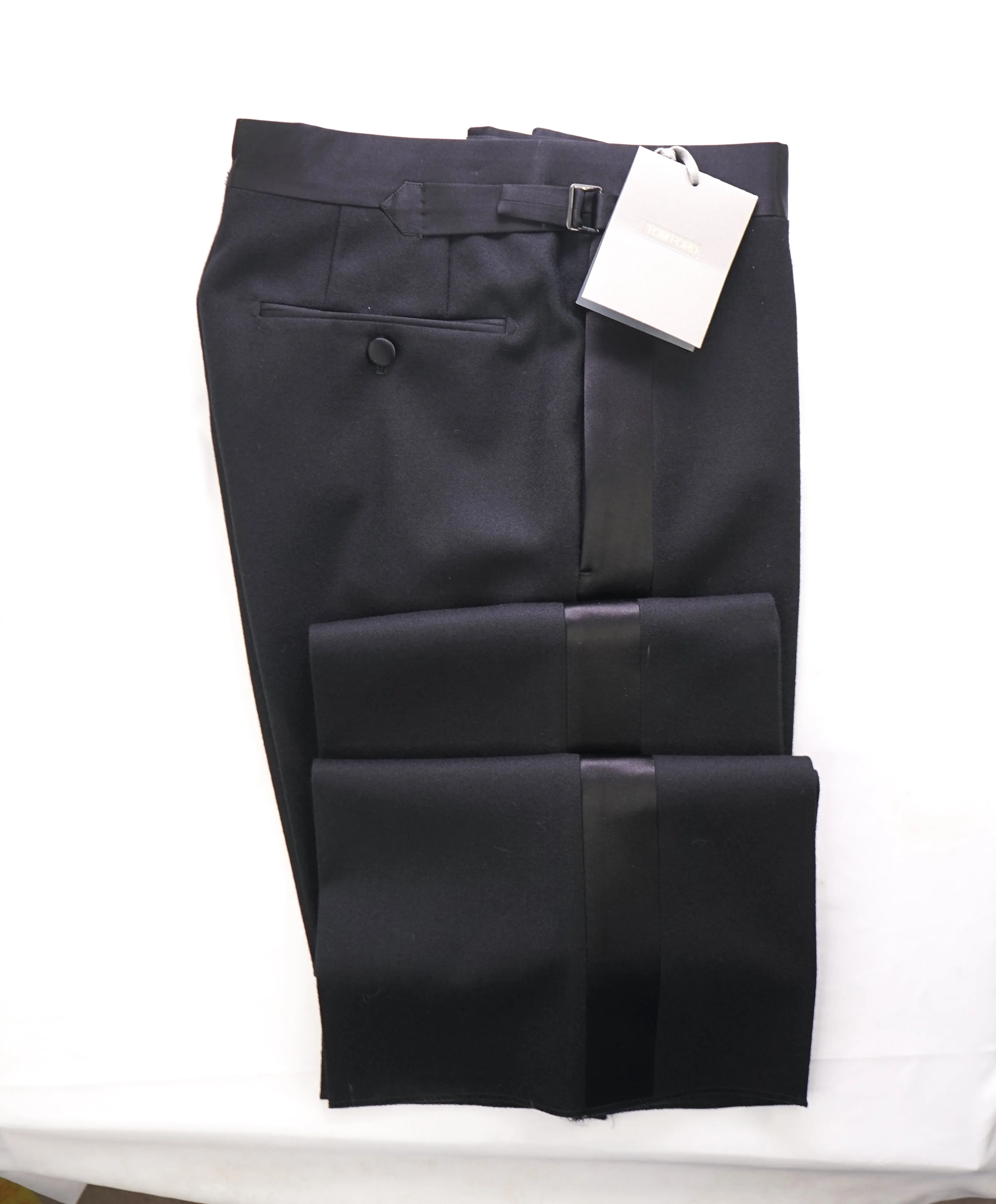 TOM FORD - PREMIUM Black Tuxedo Dinner Wool Dress Pants - 30W (46EU)