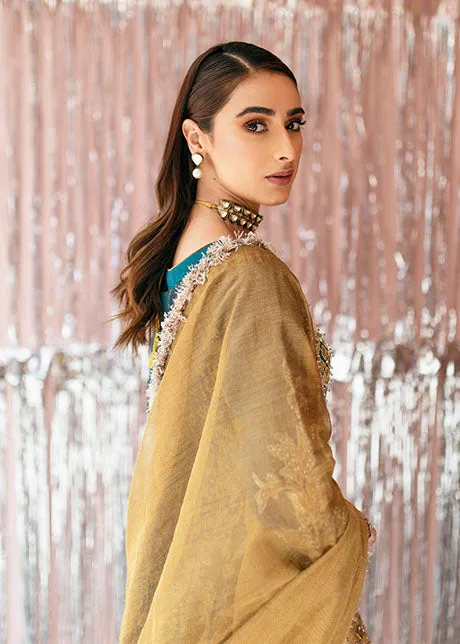 Traditional Angrakha Frock Green Pakistani Bridal Dress