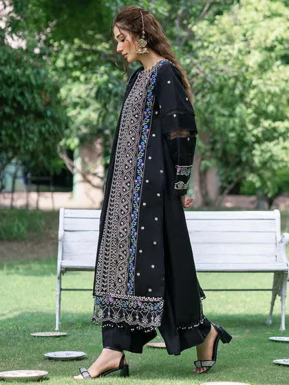 Traditional Black Pakistani Salwar Kameez Style Dupatta Salwar Suit