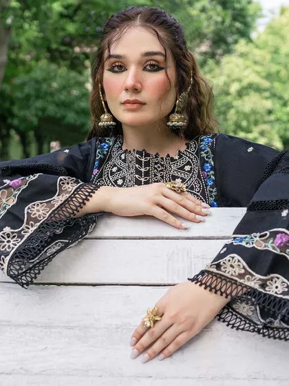 Traditional Black Pakistani Salwar Kameez Style Dupatta Salwar Suit