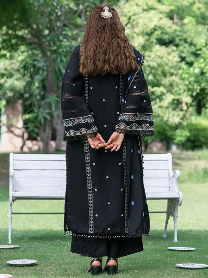 Traditional Black Pakistani Salwar Kameez Style Dupatta Salwar Suit