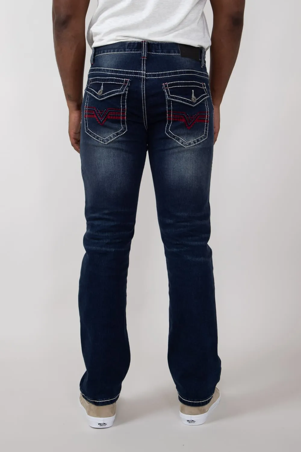 True Luck Hudson Bootcut Stretch Jeans for Men | TL24041521
