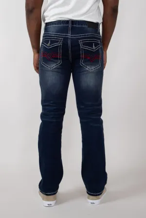 True Luck Hudson Bootcut Stretch Jeans for Men | TL24041521