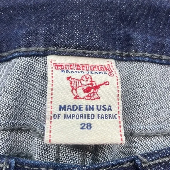 True Religion Billy Seat Boot Cut Mid Rise Jeans Size 28