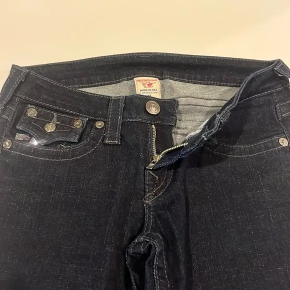 True Religion Billy Seat Boot Cut Mid Rise Jeans Size 28