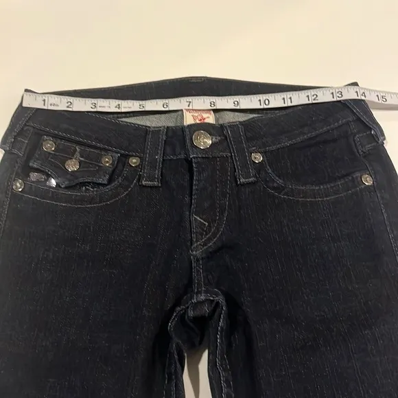 True Religion Billy Seat Boot Cut Mid Rise Jeans Size 28