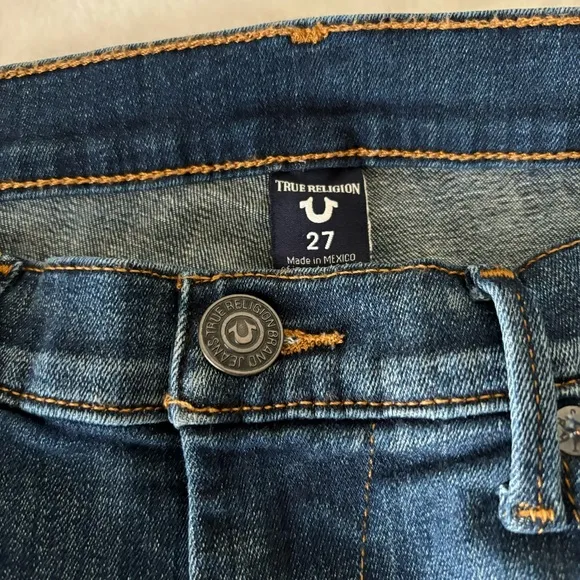 True Religion Halle Mid Rise Super skinny Jeans, size 27