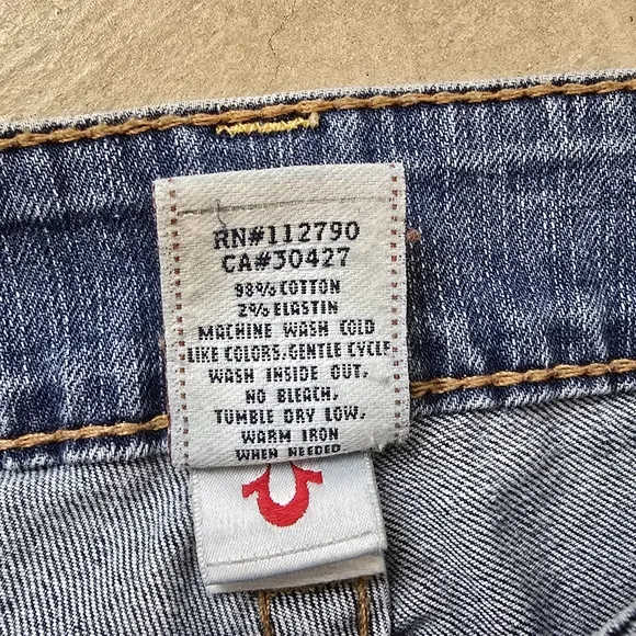 TRUE RELIGION JOEY Mid-rise Bootcut Flare Denim Blue Jeans Size 26