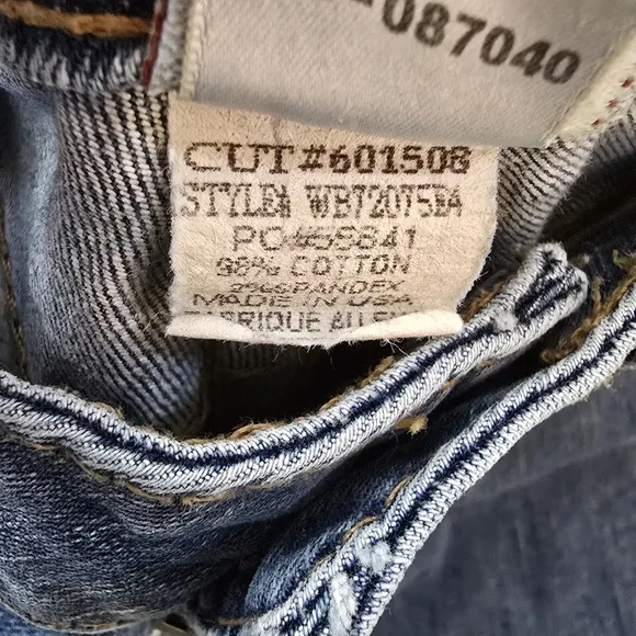 TRUE RELIGION JOEY Mid-rise Bootcut Flare Denim Blue Jeans Size 26
