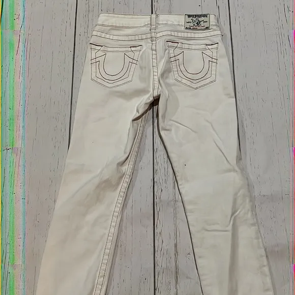 True religion white skinny jeans