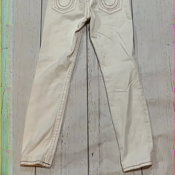 True religion white skinny jeans