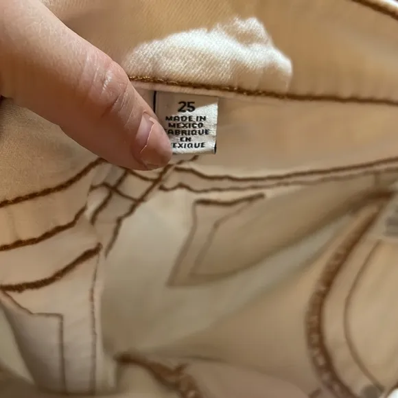 True religion white skinny jeans