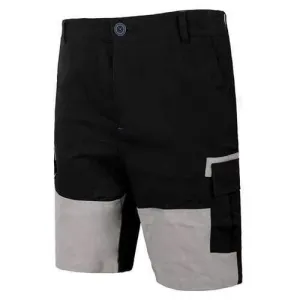Two Tone Panel Flap Pocket Bermuda Shorts - Gray L