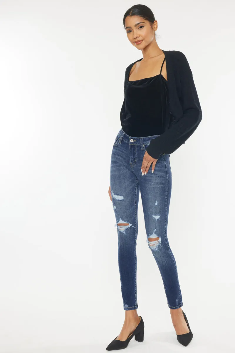 Twyla Mid Rise Super Skinny Jeans