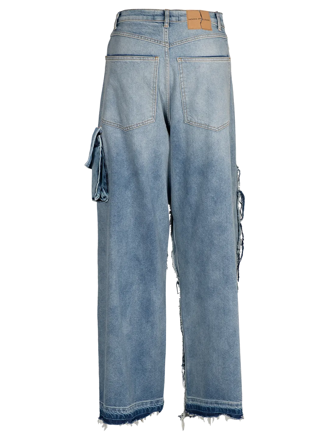 Upcycled Denim Cargo Jeans