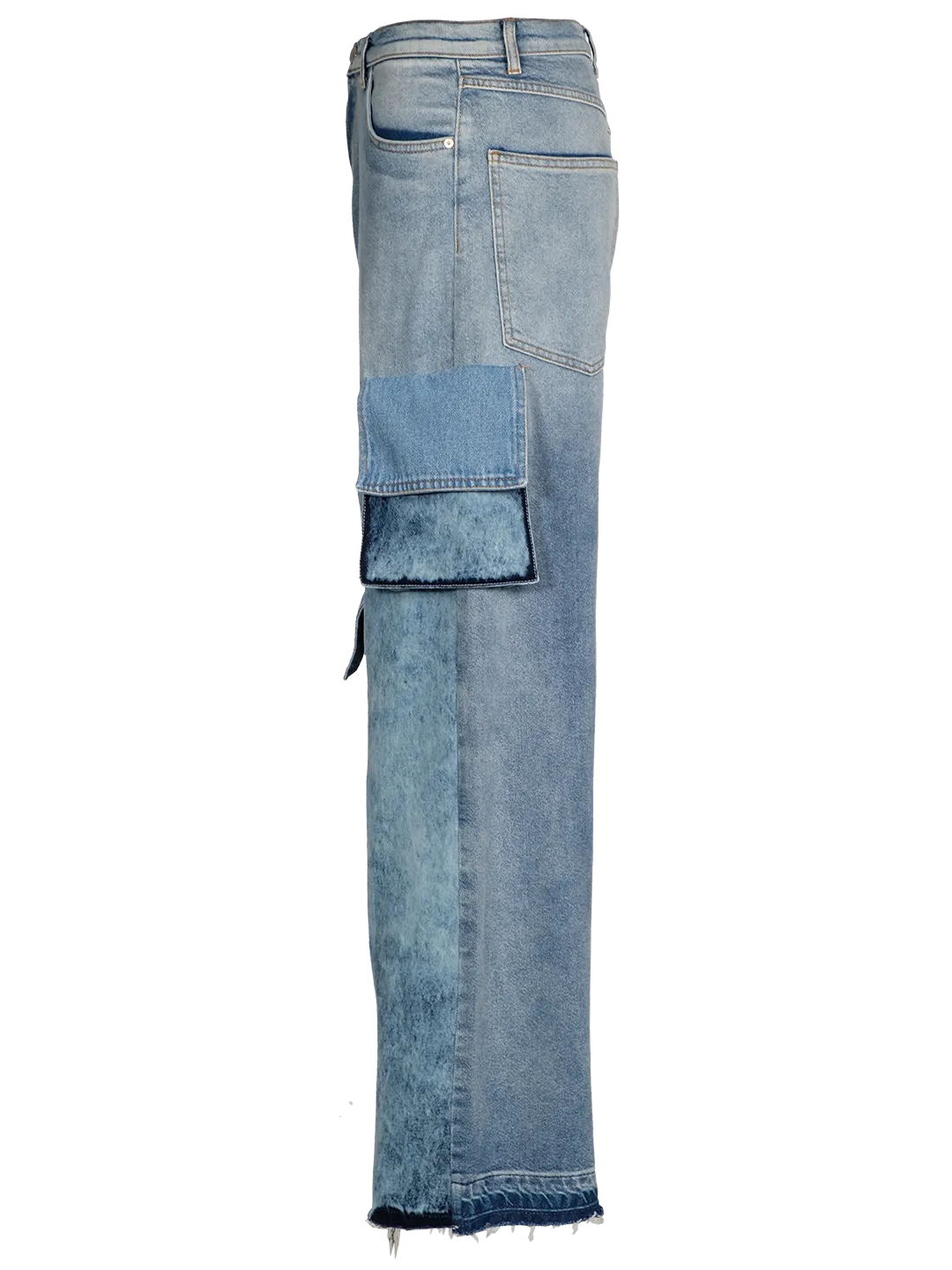 Upcycled Denim Cargo Jeans