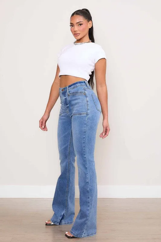 Vibrant M.i.U Square Pocket Bootcut Jeans