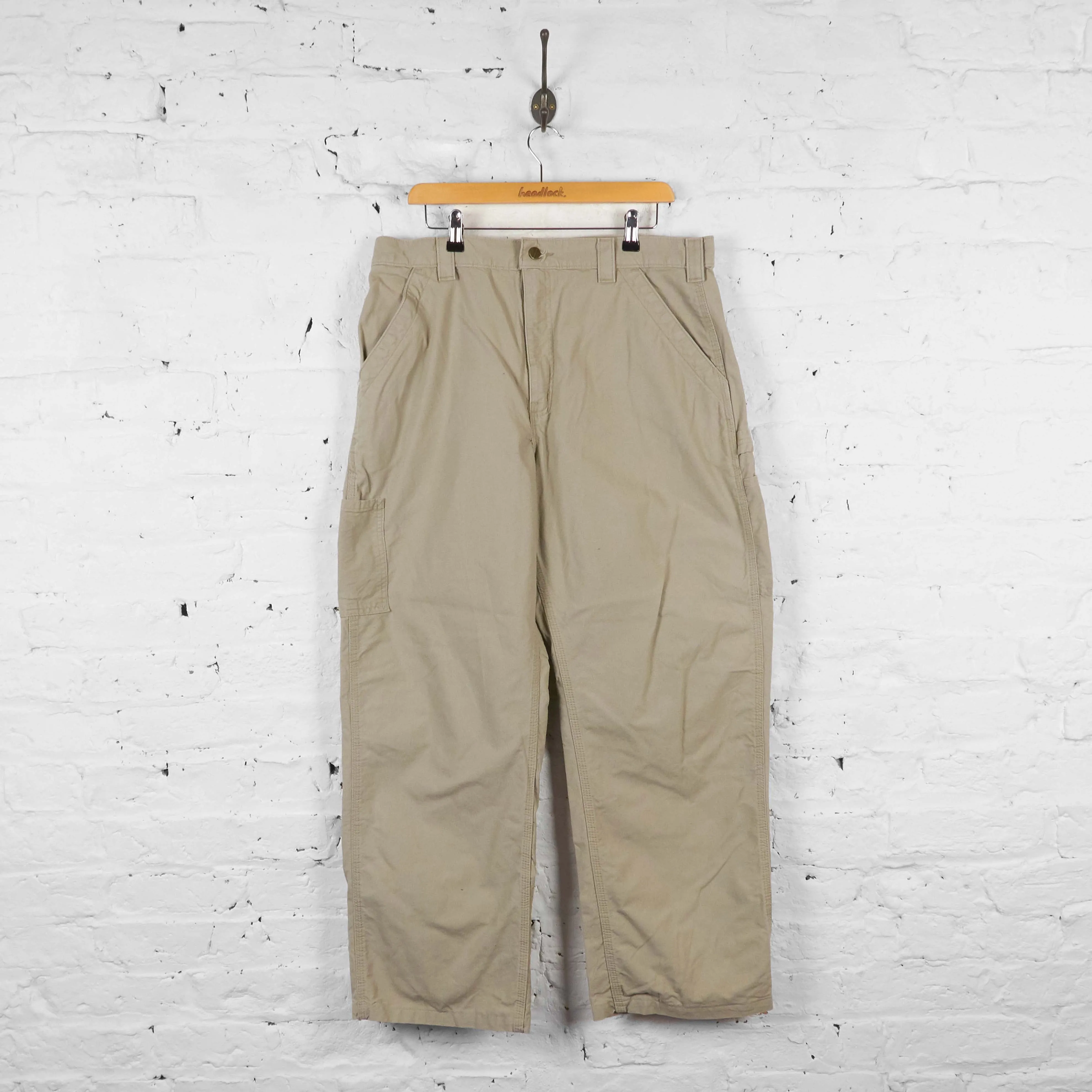 Vintage Carhartt Cargo Chino Trousers - Beige - L