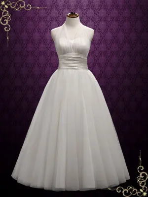Vintage Halter Marilyn Style Wedding Dress | Marilyn