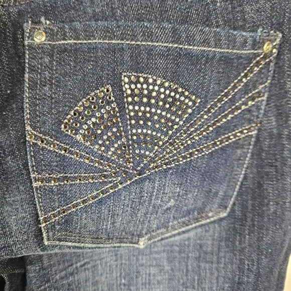 White House Black Market Womens Blanc 2R Universal Fit Bootcut Blue Jeans Classy