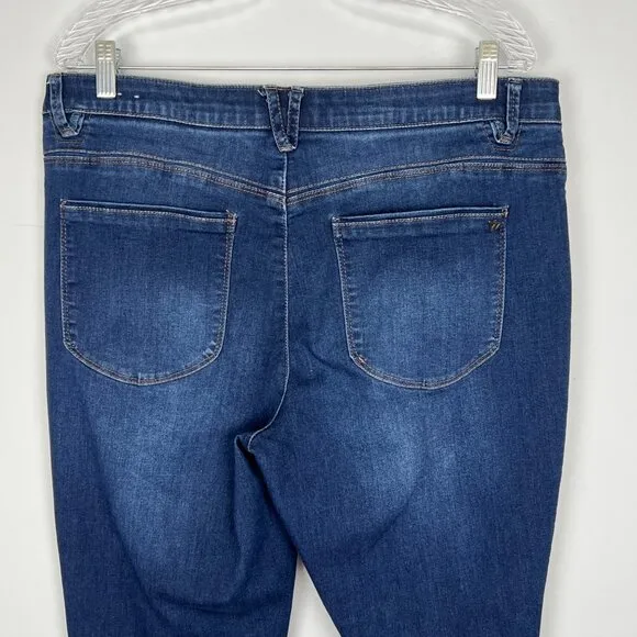 Wit and Wisdom Womens Brittany High Rise Itty Bitty Bootcut Jeans size 16