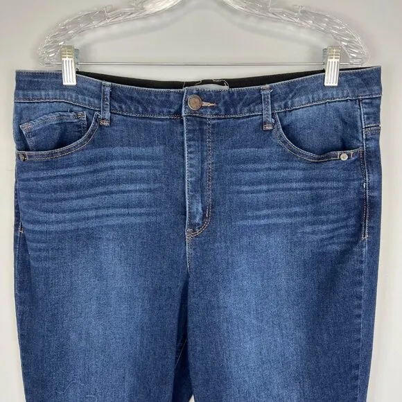 Wit and Wisdom Womens Brittany High Rise Itty Bitty Bootcut Jeans size 16