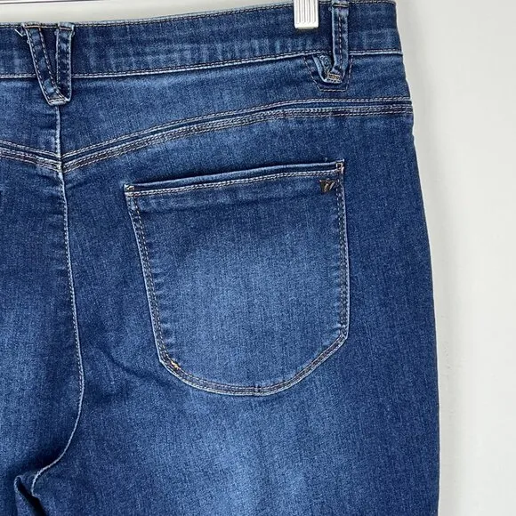 Wit and Wisdom Womens Brittany High Rise Itty Bitty Bootcut Jeans size 16