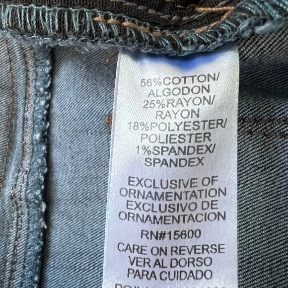 Wit and Wisdom Womens Brittany High Rise Itty Bitty Bootcut Jeans size 16