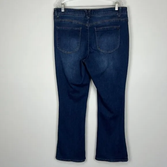 Wit and Wisdom Womens Brittany High Rise Itty Bitty Bootcut Jeans size 16
