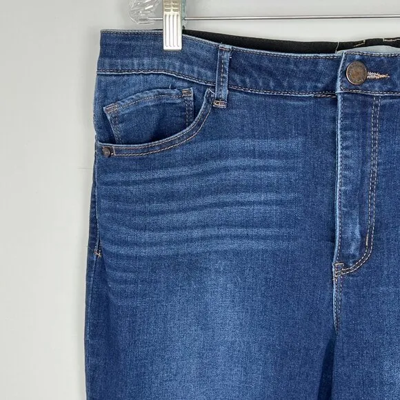 Wit and Wisdom Womens Brittany High Rise Itty Bitty Bootcut Jeans size 16